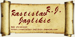 Rastislav Jaglikić vizit kartica